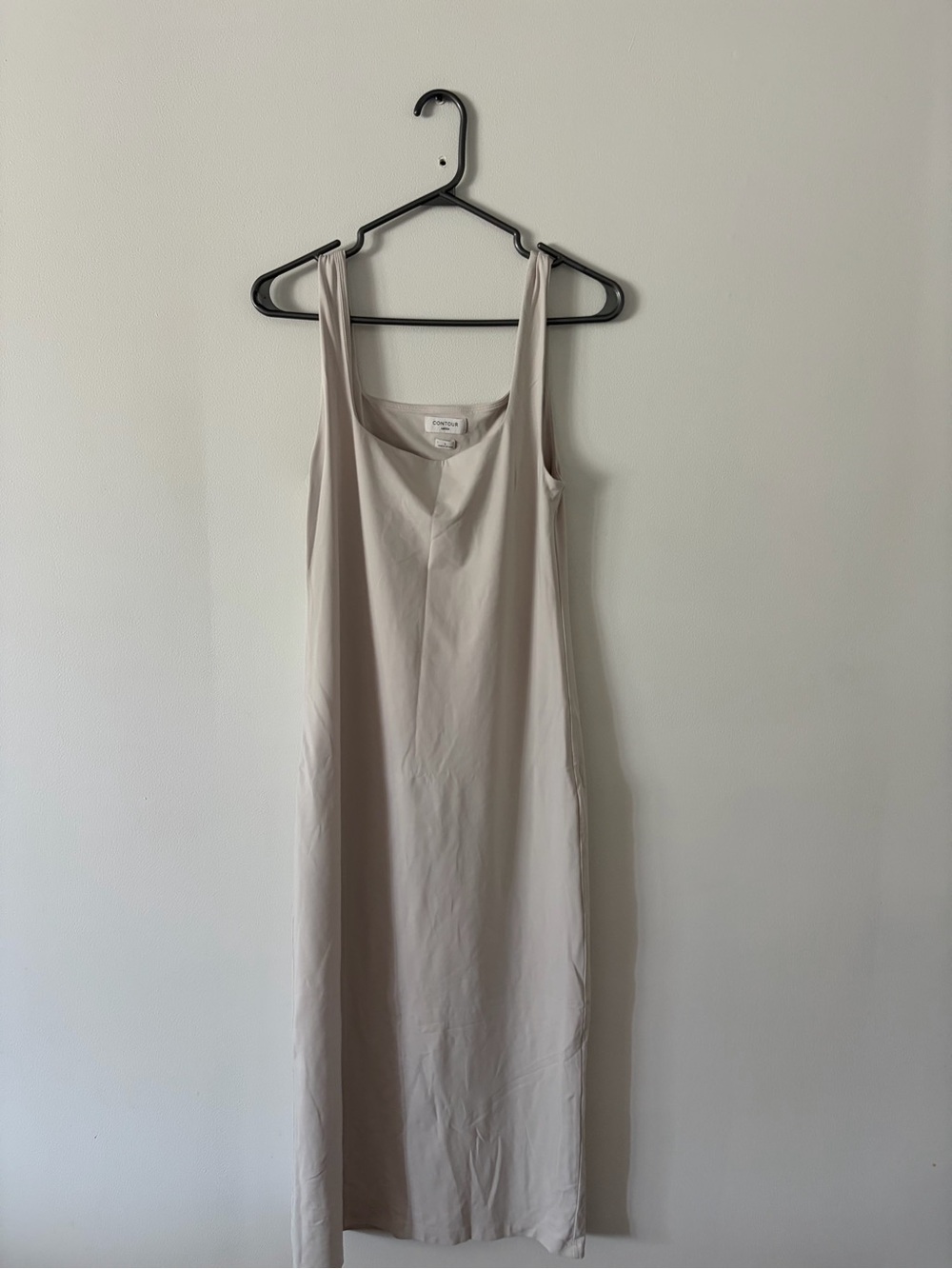 Aritzia Midi Slip Dress in Light Beige